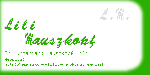 lili mauszkopf business card